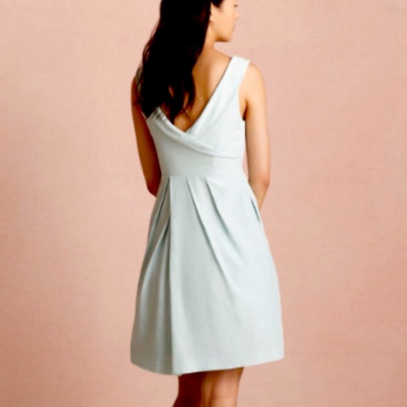 BHLDN x Anthropologie Feria 0 / XS Mint Green Silk Cotton V-Neck Formal Mini - Picture 10 of 11